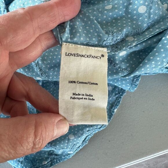 NWT Love Shack Fancy Women's Blue Bunnie Blouse Small - Picture 12 of 16